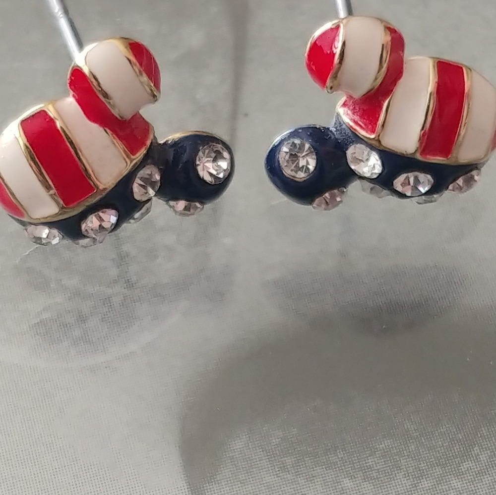 Mickey Mouse Flag Earrings - Picture 2 of 5